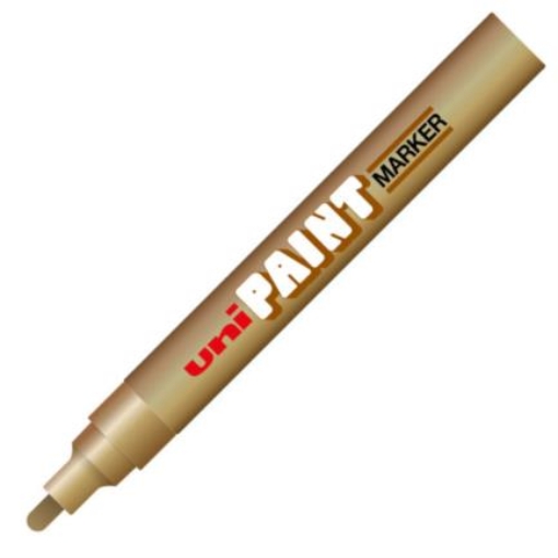 Imagen de Marcador Azor PX-20 Uniball Paint Color Oro c/12 Pzas