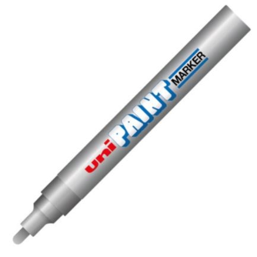 Imagen de Marcador Azor PX-20 Uniball Paint Color Plata c/12 Pzas
