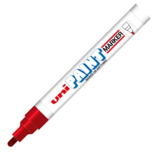 Imagen de Marcador Azor PX-20 Uniball Paint Color Rojo c/12 Pzas