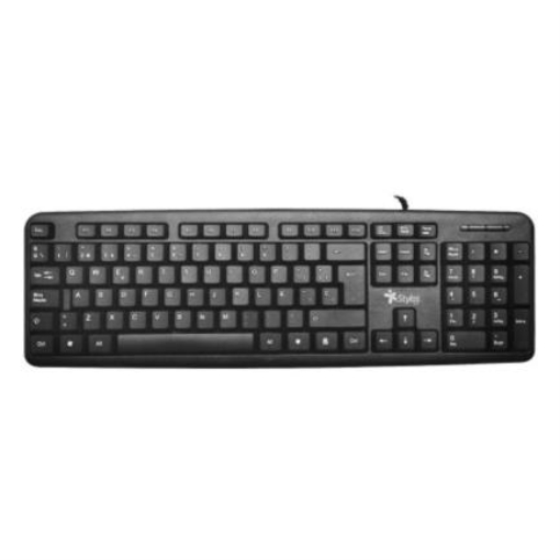Imagen de Teclado Stylos Tech Alámbrico Conexión USB Cable 1m Color Negro
