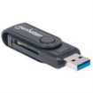 Imagen de Mini Lector Manhattan Grabador Externo de Tarjetas USB 3.0 Súper Velocidad 24 en 1 Portátil