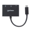 Imagen de Docking Manhattan USB-C a HDMI Multipuertos Color Negro