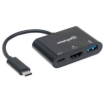Imagen de Docking Manhattan USB-C a HDMI Multipuertos Color Negro