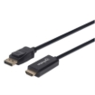 Imagen de Cable Manhattan Displayport-M a HDMI-M 4K 1.8m Color Negro