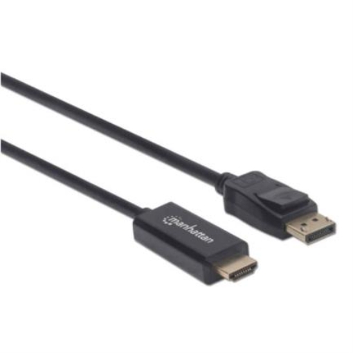 Imagen de Cable Manhattan Displayport-M a HDMI-M 4K 1.8m Color Negro