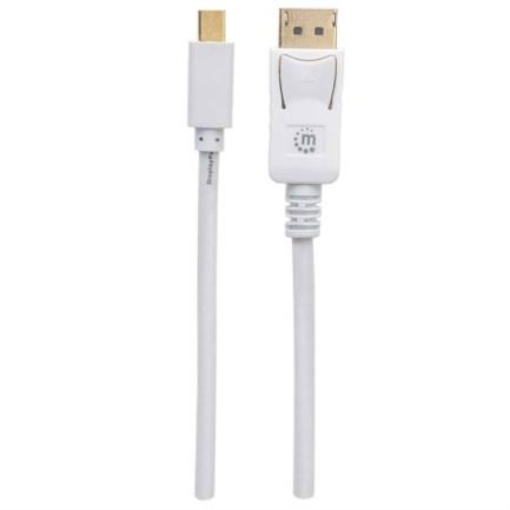 Imagen de Cable Manhattan Mini DisplayPort M-M para Monitor 2m Color Blanco