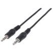 Imagen de Cable Manhattan Audio Estéreo 3.5mm M-M 1.8m Color Negro