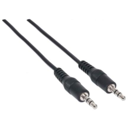 Imagen de Cable Manhattan Audio Estéreo 3.5mm M-M 1.8m Color Negro