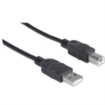 Imagen de Cable Manhattan USB 2.0 A-B Alta Velocidad 5m Color Negro