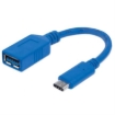 Imagen de Cable Manhattan USB 3.2 Gen1 C-A Súper Velocidad 15cm Color Azul