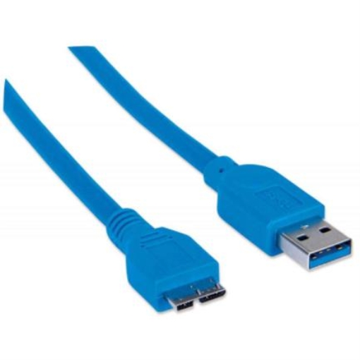 Imagen de Cable Manhattan USB-A 3.2 Gen1 a USB Micro-B 1m Color Azul