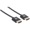 Imagen de Cable Manhattan HDMI M-M Ultra Delgado Alta Velocidad con Ethernet 1.8m Color Negro