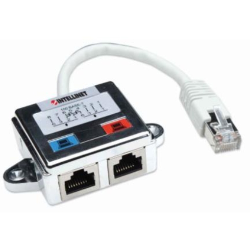 Imagen de Distribuidor Intellinet RJ45 Modular 1x2 Cat5e