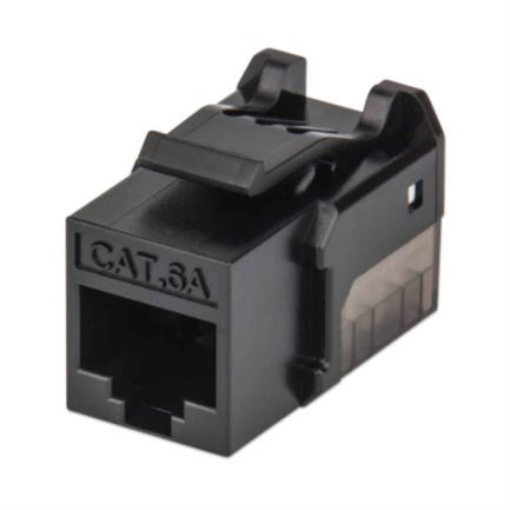 Imagen de Jack Intellinet Keystone Cat6a de Impacto UTP Color Negro