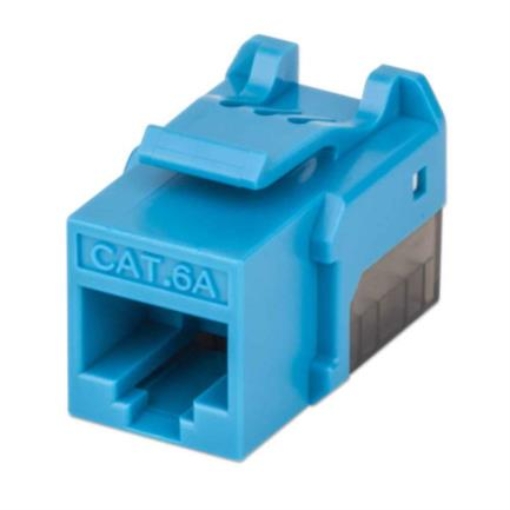 Imagen de Jack Intellinet Keystone Cat6a de Impacto UTP Color Azul