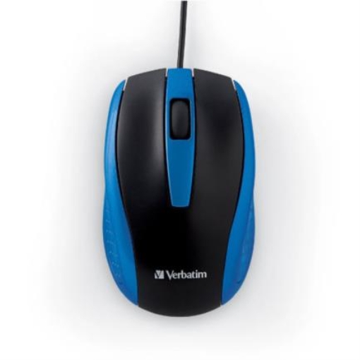 Imagen de Mouse Óptico Verbatim con Cable Color Azul
