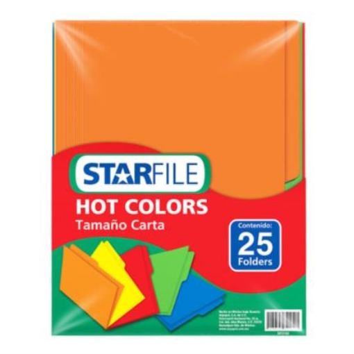Imagen de Folder StarFile Hot Colors Carta Arcoíris C/25 Pzas