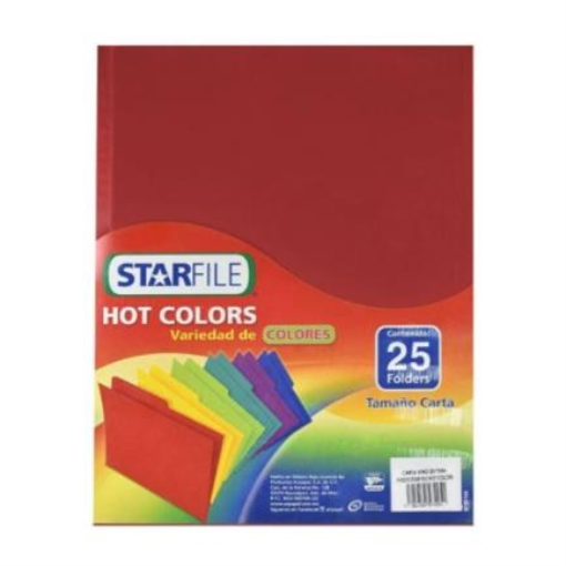 Imagen de Folder StarFile Hot Colors Tamaño Carta Color Vino 25 Pzas