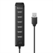 Imagen de Hub Steren USB 7 Puertos con Eliminador de 2A Color Negro