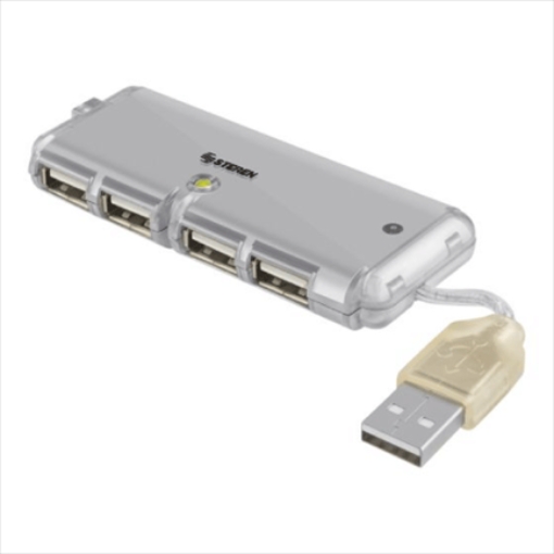 Imagen de Mini Hub Steren Portátil USB 2.0 Ultra Delgado 4 Puertos