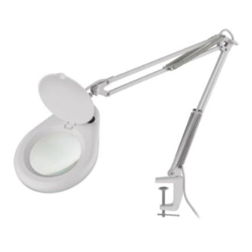 Imagen de Lámpara LED Steren con Lupa 5x Brazo Artículado Color Blanco