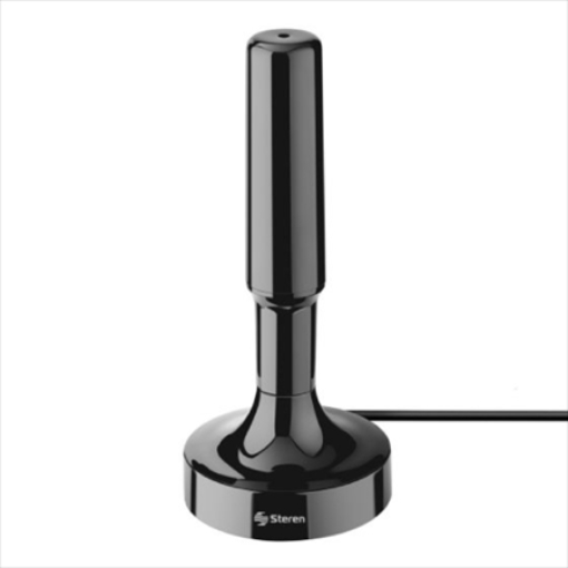 Imagen de Antena Steren Compacta UHF Base de Imán y Booster 20dB Color Negro