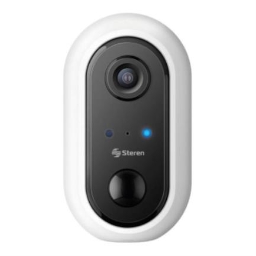 Imagen de Cámara Seguridad Steren Wi-Fi FHD Fija con Batería Recargable Color Blanco