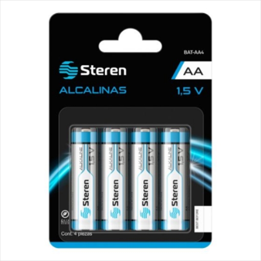 Imagen de Pilas Steren Alcalinas Tipo AA 1.5V C/4 Pzas