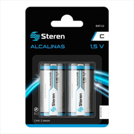 Imagen de Pilas Steren Alcalinas Tipo C 1.5V C/2 Pzas