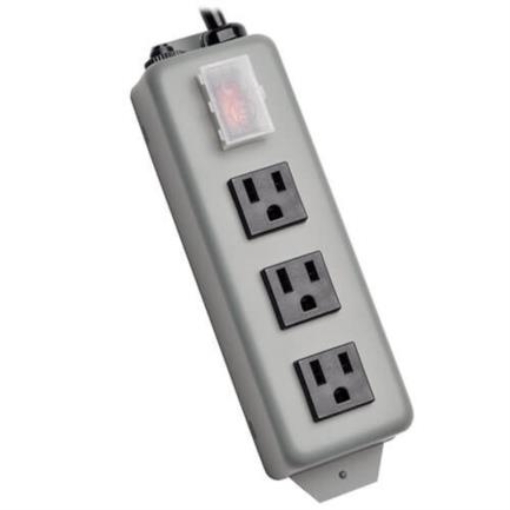 Imagen de Barra de Contactos Tripp Lite Waber Industrial 3 Tomacorrientes 2.74m Clavija NEMA 5-15P Protector de Switch