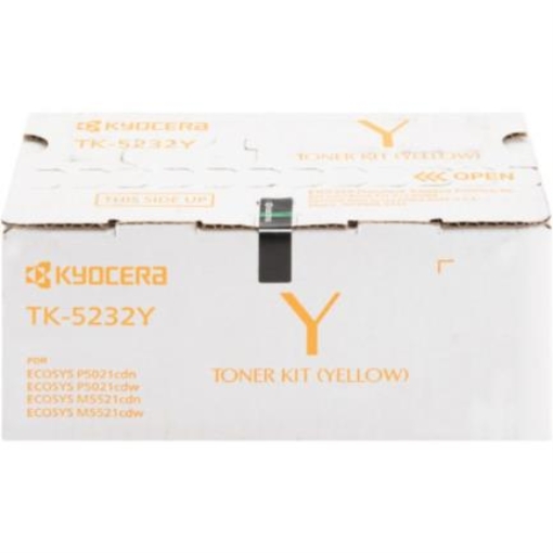 Imagen de Tóner Kyocera TK-5232Y Alta Capacidad 2.2K Páginas Compatible P5021cdn/P5021cdw/M5521cdn/M5521cdw Color Amarillo