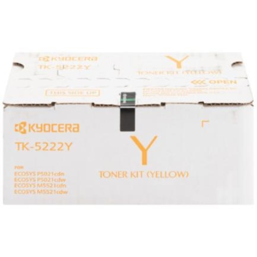 Imagen de Tóner Kyocera TK-5222Y 1.2K Páginas Compatible P5021cdn/P5021cdw/M5521cdn/M5521cdw Color Amarillo