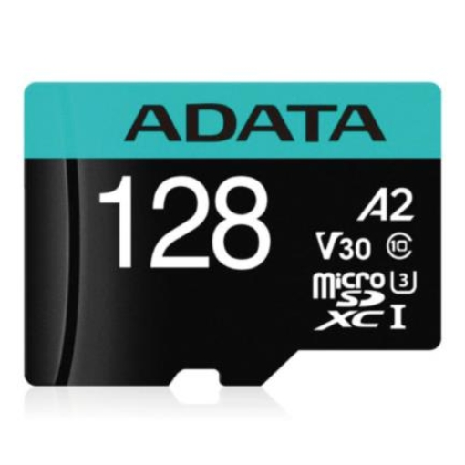 Imagen de Memoria MicroSD Adata Premier Pro SDHC 128GB UHS-I U3 V30S U3 A2 Color Negro-Aqua