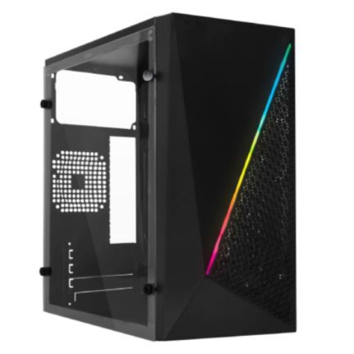 Imagen de Gabinete Acteck Kioto GC460 Mini Torre con Fuente 500W Micro ATX/Mini ITX Acrílico RGB USB 3.0 Color Negro