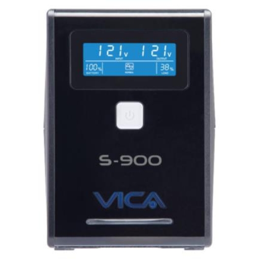 Imagen de UPS Vica S900 Regulador Integrado 900VA/550W 6 Contactos Pantalla LCD Color Blanco