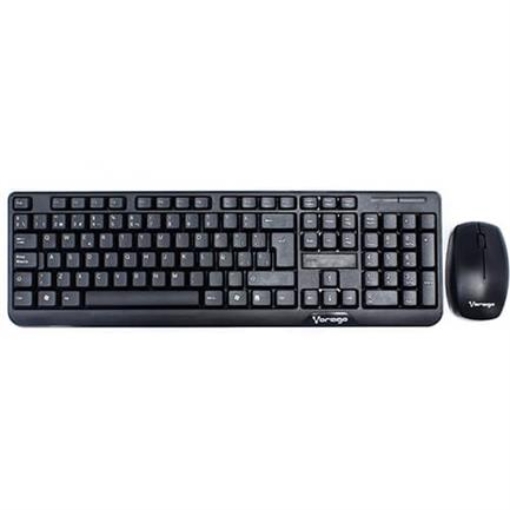 Imagen de KIT VORAGO TECLADO Y MOUSE KM-302 INALAMBRICO NEGRO