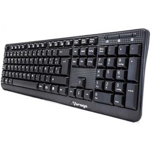 Imagen de TECLADO VORAGO KB-102 MULTIMEDIA USB NEGRO