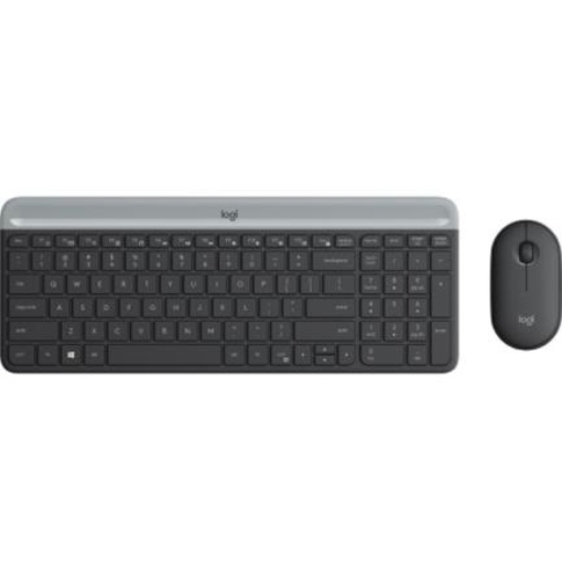 Imagen de Kit Teclado y Mouse Logitech MK470 Inalámbricos Ultra Delgados Color Negro