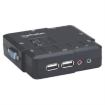 Imagen de Switch KVM Manhattan Compacto 2 Puertos Desktop USB 2:1 Cables+Audio Color Negro