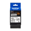 Imagen de Cinta Brother TZeS231 Laminada Súper Adhesiva Texto Negro sobre Fondo Blanco 12mm