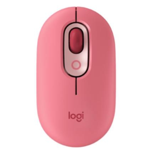 Imagen de Mouse Logitech Pop Inalámbrico Emoji Personalizable Color Rosa Coral