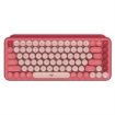 Imagen de Teclado Logitech Pop Mecánico Teclas Emoji Personalizables Color Rosa Coral