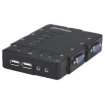 Imagen de Switch KVM Manhattan Compacto 4 Puertos Desktop USB 4:1 Cables+Audio Color Negro