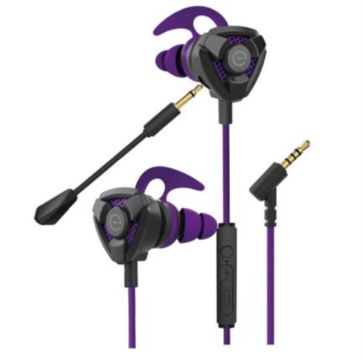 Imagen de Audífonos Gamer Perfect Choice Easy Line Storm Micrófono Desmontable 3.5mm Color Negro-Morado