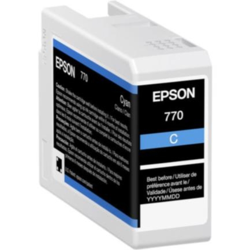 Imagen de Tinta Epson UltraChrome PRO10 T770 25ml Color Cian