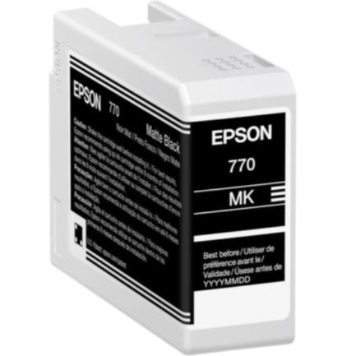 Imagen de Tinta Epson UltraChrome PRO10 T770 25ml Color Negro Mate