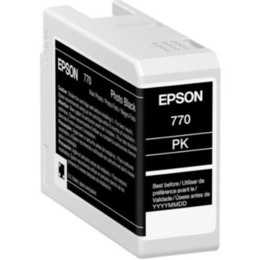 Imagen de Tinta Epson UltraChrome PRO10 T770 25ml Color Negro Fotográfico
