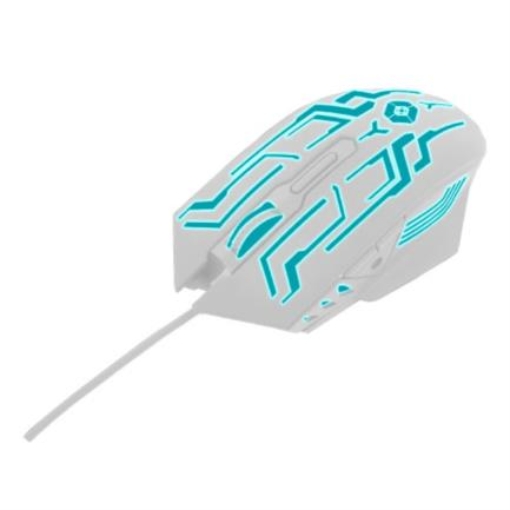 Imagen de Mouse Vortred Legacy Gamer Alámbrico 6D 6 Botones RGB Rainbow Color Blanco