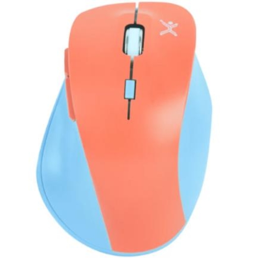 Imagen de Mouse Perfect Choice Inalámbrico Thumb Ergonómico 1600dpi Color Azul-Coral