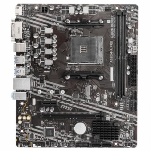 Imagen de Tarjeta Madre MSI A520M-A Pro AMD S-AM4 Ryzen 5ta Generación 2xDDR4 4600 64GB M.2 SATA-PCIe HDMI/DVI/USB/Audio mATX